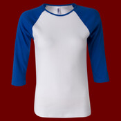 Women’s 1X1 Baby Rib Raglan Three-Quarter Sleeve Tee