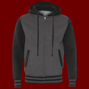 Unisex Heavyweight Varsity Full-Zip Hooded Sweatshirt