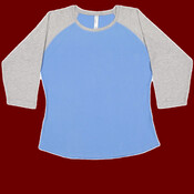 Women's Baseball Fine Jersey Three-Quarter Sleeve Tee
