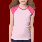 4277 Youth Baby Rib Cap Sleeve Raglan