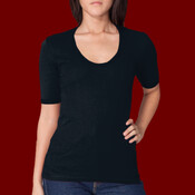 4362 Baby Rib S/S U-Neck T-Shirt