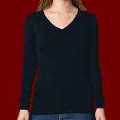 4376 Baby Rib L/S V-Neck