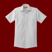 Short Sleeve Striped Industrial Work Shirt