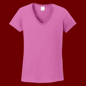 Women's Heavy Cotton 100% Cotton V Neck T Shirt