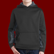 Youth Sport Wick ® CamoHex Fleece Colorblock Hooded Pullover
