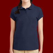 Girls Silk Touch Peter Pan Collar Polo