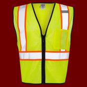 Unisex Economy Contrasting Vest with Zippered Front
