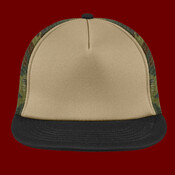 Flat Bill Snapback Trucker Cap