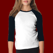 4253 Youth Baby Rib 3/4 Sleeve Raglan