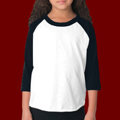 BB153 Toddler Poly-Cotton 3/4 Sleeve Raglan