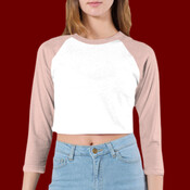RSABB354 Poly-Cotton Cropped 3/4 Sleeve Raglan