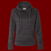 Women's Odyssey Striped Performance Fleece Lapover Hooded Sweatshirt
