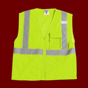 Unisex Clear ID Vest with Zipper Closure