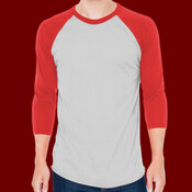 Unisex 50/50 Raglan Three-Quarter Sleeve Tee
