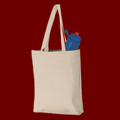 11L Canvas Tote with Contrast-Color Handles