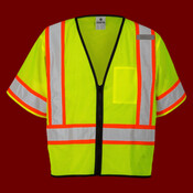 Unisex Class 3 Mesh Zippered Vest