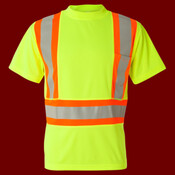 Unisex Class 2 Flat Stitch Self-Fabric Panels T-Shirt