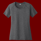 Women's PosiCharge ® Tri Blend Wicking Scoop Neck Raglan Tee