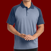 PosiCharge ® RacerMesh ® Raglan Heather Block Polo