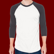 Unisex USA-Made 50/50 Poly/Cotton Raglan Three-Quarter Sleeve Tee