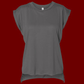 Women’s Flowy Rolled Cuffs Muscle Tee