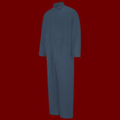 Men's Extended Sizes Button-Front Cotton Coveral