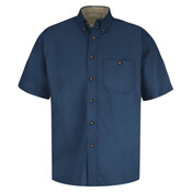 Men's Short Sleeve 100% Cotton Dress Shirt