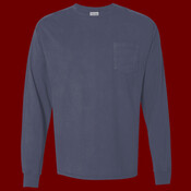 Unisex Garment-Dyed Long Sleeve T-Shirt With a Pocket