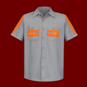 Men's Enhanced Visibility Industrial Work Shirt