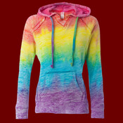 Women’s Courtney Burnout V-Notch Hooded Sweatshirt