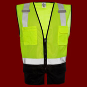 Unisex Black Bottom Mesh Class 2 Vest