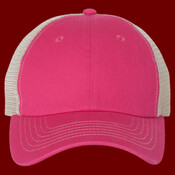 Contrast-Stitch Mesh-Back Cap