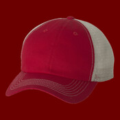 Contrast-Stitch Mesh-Back Cap