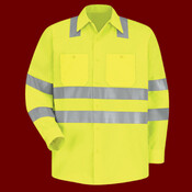 Men's High Visibility Safety Long Sleeve Work Shirt