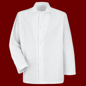 Men's Gripper-Front Short Butcher Coat