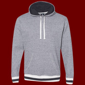Unisex Peppered Fleece Lapover Hooded Sweatshirt