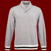 Men's Peppered Fleece Shawl Collar Sweatshirt