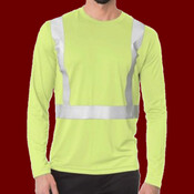 Men's USA-Made Hi-Visibility Long Sleeve Performance T-Shirt