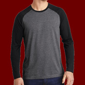 PosiCharge ® Long Sleeve Tri Blend Wicking Raglan Tee