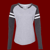 Women's Fine Jersey Mash Up Long Sleeve T-Shirt