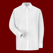 Women's Long Sleeve Specialized Pocketless Poplin Work Shirt
