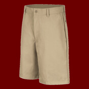 Men's Extended Sizes Cotton Casual Plain Front Shorts