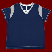 Women's Curvy Lace Up Fine Jersey Tee