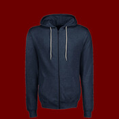 Unisex Retro Heather Full-Zip Hooded Sweatshirt