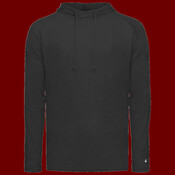 Men's Tri-Blend Surplice Hooded Long Sleeve T-Shirt