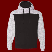 Men's Mélange Fleece Colorblocked Hooded Sweatshirt