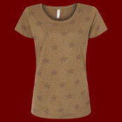 Women's Star Print Scoop Neck Tee