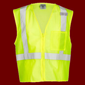 Unisex Single Pocket Zipper Mesh Vest