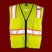 Unisex 6 Pocket Contrast Class 2 Vest