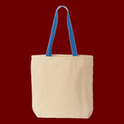 Natural Tote with Contrast-Color Handles